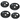 AMI PARTS® Porcelain Burner Drip Pan Bowls W10290350 8-inch and 6-inch W10290353 for Electric Range Stove