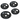 AMI PARTS® Porcelain Burner Drip Pan Bowls W10290350 8-inch and 6-inch W10290353 for Electric Range Stove